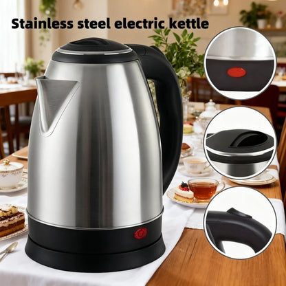 Electric Kettle Stainless Steel | Fast Boiling Hot Water