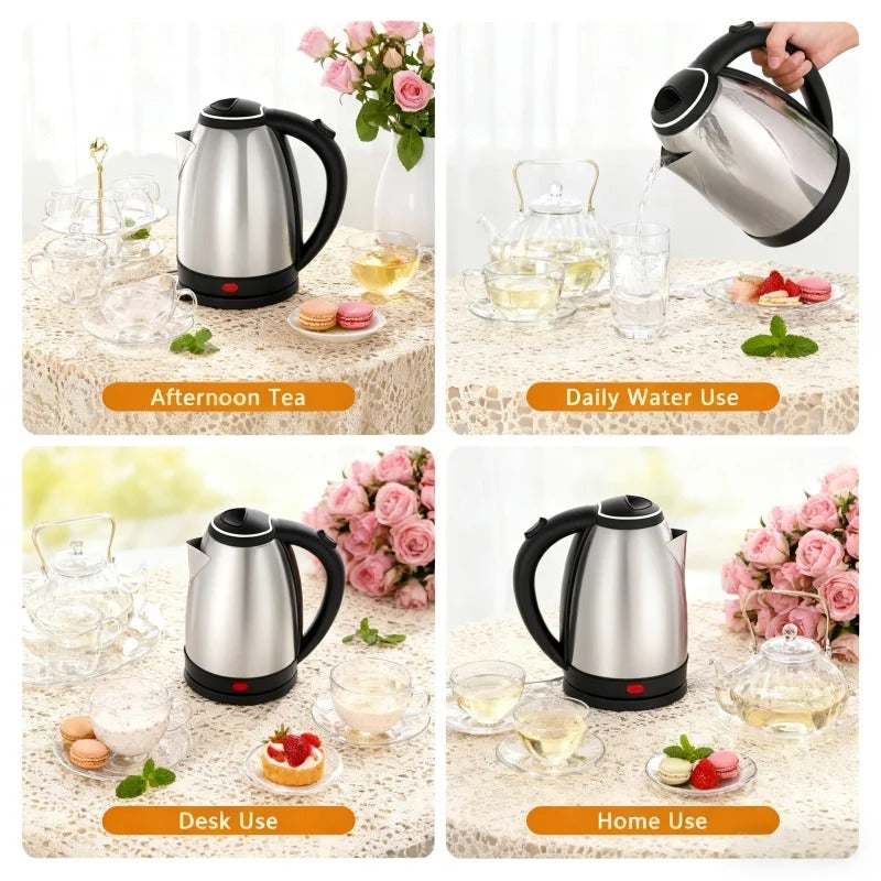 Electric Kettle Stainless Steel | Fast Boiling Hot Water